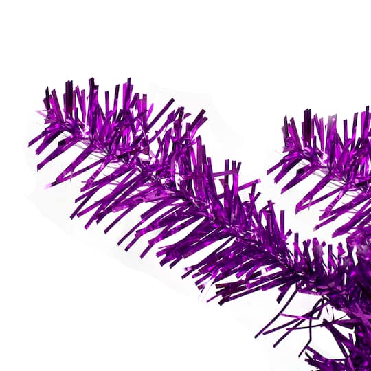 Northlight 9Ft Unlit Purple Metallic Tinsel Artificial Christmas Garland | 9 ft | Michaels®